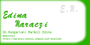 edina maraczi business card